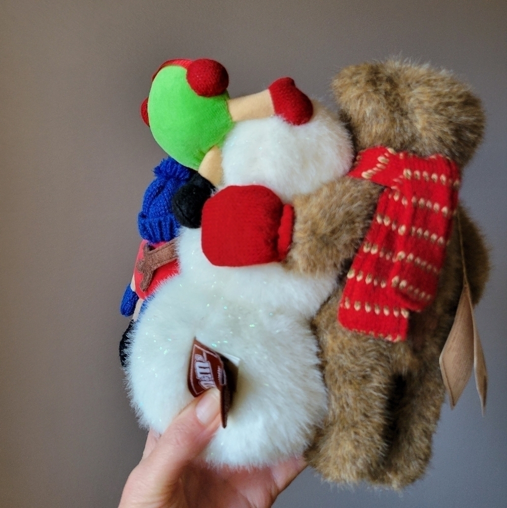 Rare Boyds Bears M&M Snowman Exclusive Brodie with Red & Green 10” Plush New - Picture 4 of 16